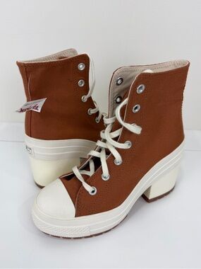 Converse Chuck 70 De Luxe Heel Tawny Owl Lugged Platform High Tops 6.5